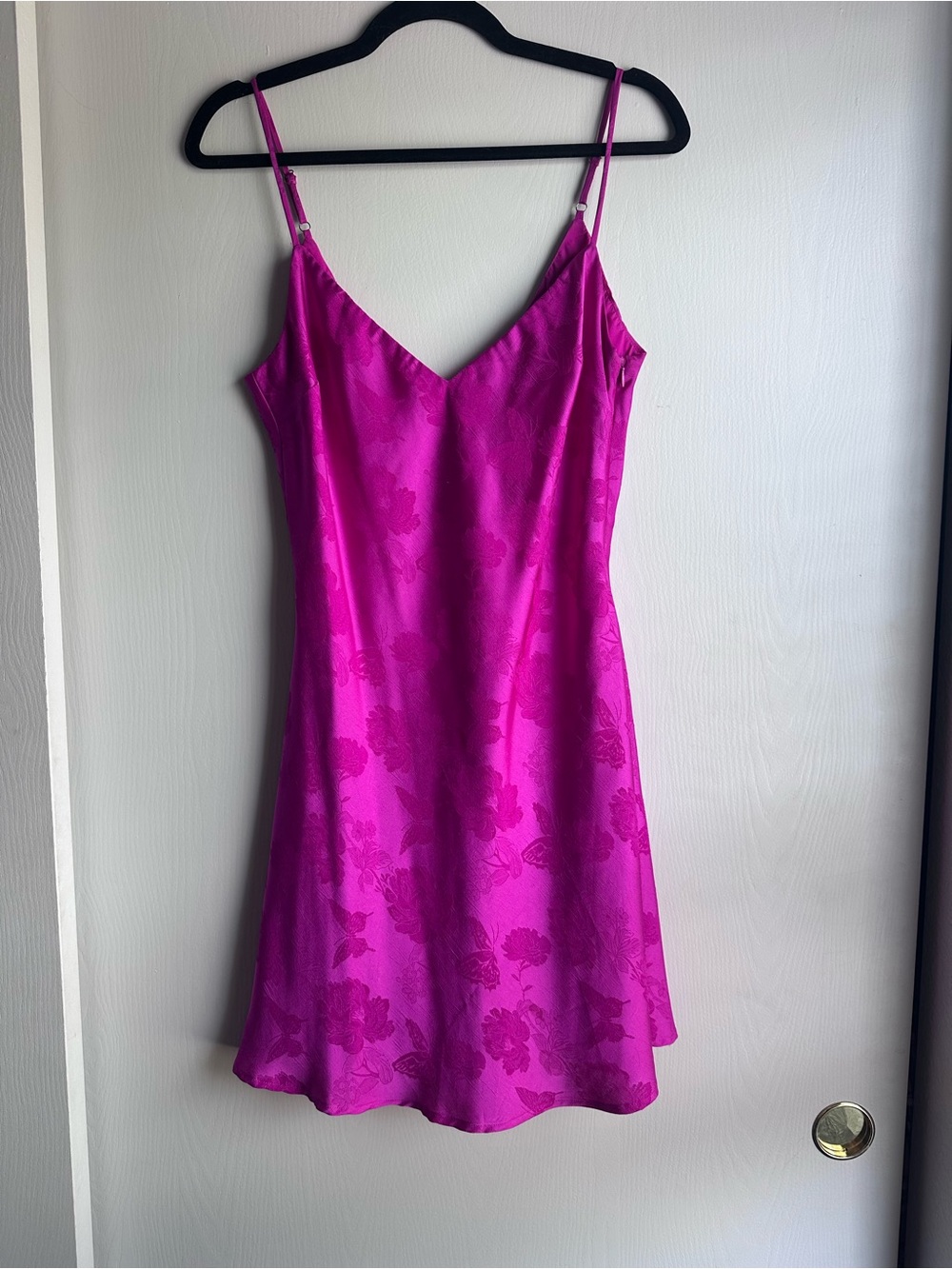 Lulu's Hot Pink Floral Slip Dress Worn Once